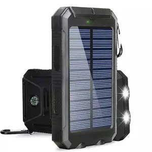 Christmas Gift Solar Mobile Charger 20000Mah 10000Mah Power Bank For Cell Phones Smartphones