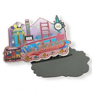 Oferta Especial Buen Precio Diferentes Países Recuerdos de Lámina Metálica Imán para Refrigerador de Dubái - Product Image 5