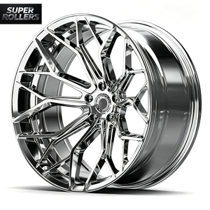 Jantes Deep Chrome 21 pouces 11J 5x112 Concaves Légères 12kg Flow Formed Style S101 pour BMW G80 M3 Audi RS5 AMG C63 E63 Personnalisées - Product Image 4