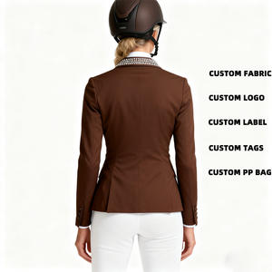 Maßgeschneiderte Reitjacke Modische Reitbekleidung Langarm Diamantkragen Formelle Wettkampf-Reitjacke - Product Image 2