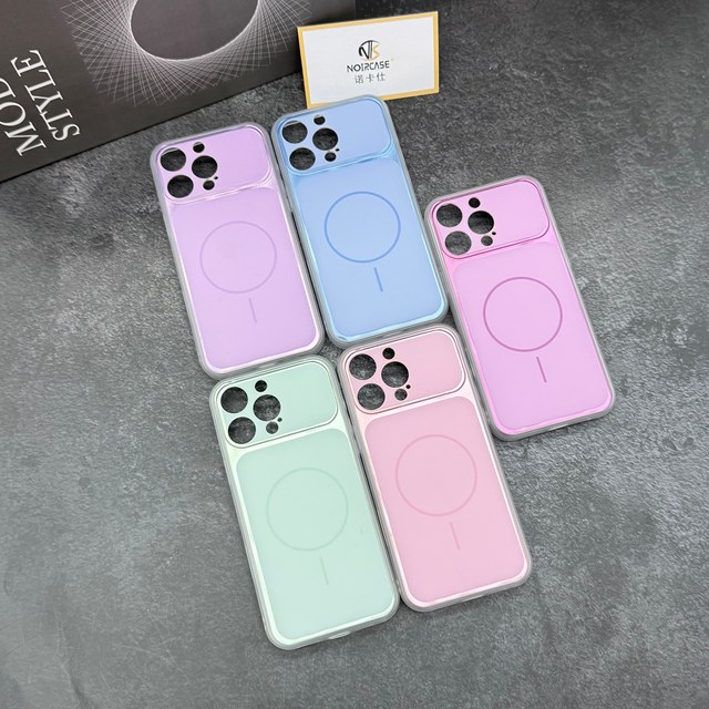 Luxury Phone Case for iPhone 15 Pro Max Lens protection Fashion Design Anti-Slip Grip Protective Cover Female Design Pure Color