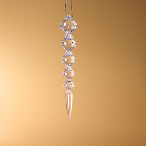 קישוטי חג המולד קישוטי שלג פתית שקופה פרונגים יהלומים גלידות תליה קישוטים תלויים - Product Image 1