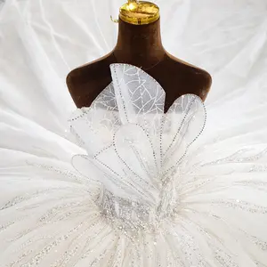 फैशन बंद कंधे की पोशाक शादी की महिलाओं महिलाओं लक्जरी शादी की पोशाक दुल्हन का गाउन राजकुमारी शादी की पोशाक