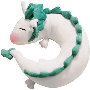 Cuscino Peluche Drago Bianco <span class=keywords><strong>del</strong></span> Film Giapponese, Simpatico Cuscino Morbido per il Collo Haku - Product Image 2