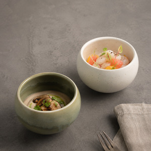 Juego de 4 Tazones de Cerámica con Esmalte Reactivo, Diseño Ombré Moteado, Tazones Artesanales para Aperitivos, Salsas y Postres, Venta al por Mayor para Restaurantes - Product Image 2
