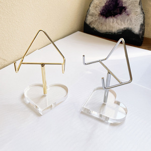 Support <span class=keywords><strong>de</strong></span> Présentation en Acrylique pour Pierres Brutes, Cristaux et Minéraux – Socle Métallique pour Décoration - Product Image 2