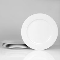 Assiettes alimentaires en vente directe d'usine ensemble d'assiettes en porcelaine de style luxe assiettes à dîner blanches en céramique pour restaurant