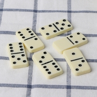 Double Six Melamina Domino Set pour enfants Garçons et filles Jeu d'échecs de voyage et de loisirs Jeu de divertissement