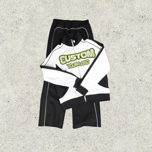 Ensemble de sport d'hiver décontracté pour hommes Ensemble de pantalons à taille élastique, respirants et écologiques de grande taille - Product Image 1