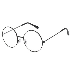Accesorios de cosplay para Halloween, gafas de mago, gafas redondas negras de Halloween, gafas circulares negras <span class=keywords><strong>con</strong></span> lentes planas - Product Image 3