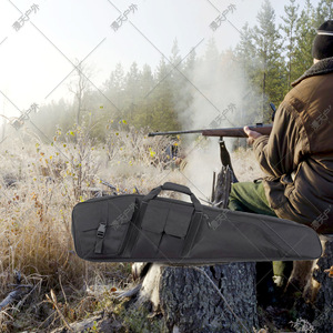 Sac tactique noir de 19 pouces pour la chasse en plein air, avec poche zippée, poignée souple unisexe - Product Image 4