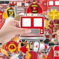 Pack d'autocollants de pompier de qualité supérieure, design personnalisé, autocollants imperméables pour enfants, adultes, ordinateur portable, étui de téléphone, bagages