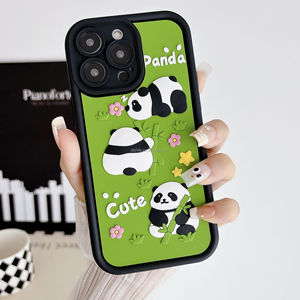 Nouveau 3D Panda mignon étuis de téléphone portable pour <span class=keywords><strong>Iphone</strong></span> 17 8 X <span class=keywords><strong>Xr</strong></span> Xs Max 11 12 13 14 15 16 17 Pro Max Animal Kawaii housse antichoc - Product Image 2