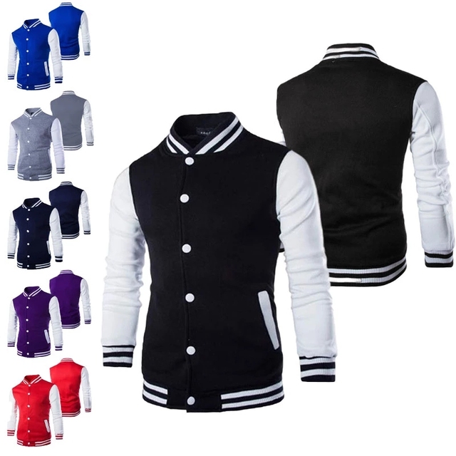 Wholesale Custom logo Fashion Bomber Jacket Baseball Jackets Men's Baseball Varsity Jacket