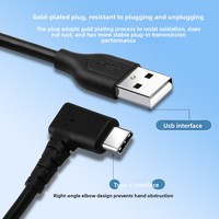 Adaptateur CarPlay, câble de données pour voiture blindé en PVC de 0,5 mètre, connecteur coudé Type-C PD, charge rapide, transfert de données haute vitesse, ordinateur IOS