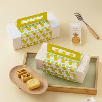 Boîte à dessert en acrylique pour biscuits faits à la main, boîte à dessert, emballage de restauration, boîte en papier pour gâteaux cadeaux, vente en gros