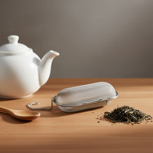 Infuseur à thé en acier inoxydable Westmark, maille ovale avec chaîne pour infuser le thé en feuilles - Product Image 3