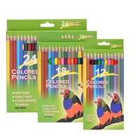 Ensemble de crayons de couleur 12/18/24 couleurs, crayons à base d'huile spéciaux pour les enfants, les élèves du primaire, les étudiants, fabrication en gros par le fabricant