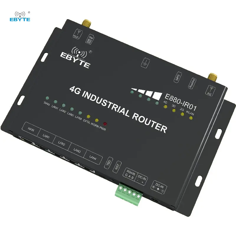 Ebyte E880-IR01 150Mbps Routeur Industriel 4G GSM Ethernet Routeur WIFI 4G lte Passerelle Industrielle Sans Fil <span class=keywords><strong>Modem</strong></span> Routeur WIFI RS485