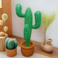 Cactus gonflable en PVC de 34 pouces, plante verte réaliste pour la décoration intérieure et extérieure, accessoires de festival, décoration de cour