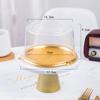 Boîte d'emballage transparente jetable de 6 pouces pour gâteau au fromage, mille-feuille, mousse, design déchiré à la main, modèle fabriqué en Chine
