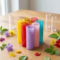 Embouts en verre de qualité alimentaire, taille personnalisée 20-40 mm, bouche ronde/plat/roulée avec bouchon en caoutchouc
