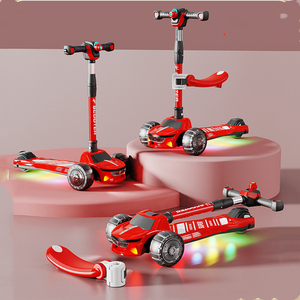 Di alta qualità Multi-funzionale Kick Scooter per bambini pieghevole pedale in PU con 3 ruote in acciaio materiale alluminio per uso esterno - Product Image 3