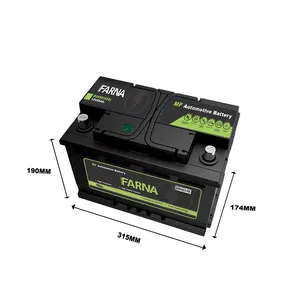 Car battery factory wholesale supplier 12V 80ah Din80 mf58043 auto batteries high quality reasonable price