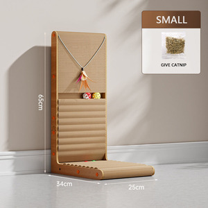 Toptan kedi tırmalama panosu dikey kedi oyuncak tırnak taşlama oluklu karton çevre malzeme L şekilli kedi Scratcher - Product Image 6