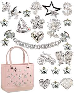 Belles breloques de perles pour sac Bogg Insert original breloque décorative pour sac à main sac fourre-tout sac de plage en caoutchouc accessoires breloques - Product Image 3