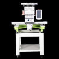 Machine à broder informatisée à tête unique haute vitesse pour vêtements plats, usage domestique, nouvelle, multifonctionnelle avec moteur et roulement