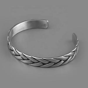 Pulseras de Eslabones Tejidos para Mujer, Estilo Vikingo, de Acero Inoxidable 316L, con Dijes de Espiga, Joyería de Moda, Regalos - Product Image 2