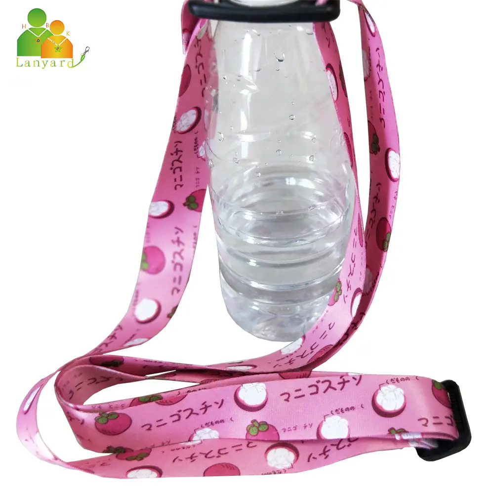 Portabicchieri personalizzato cordino per bottiglia d'acqua con fibbia appesa cordino con supporto regolabile cinturino per cordino