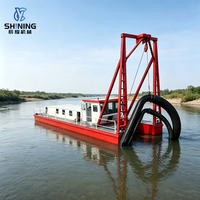 Drague multifonctionnelle à aspiration par jet pour la récupération d'or, bateau de dragage de sable pour l'extraction d'or alluvionnaire en rivière