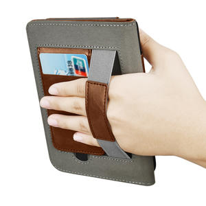 Étui de protection pour liseuse Kobo <span class=keywords><strong>Clara</strong></span> Color/2E/BW en cuir PU avec fonction veille/réveil automatique, porte-cartes, dragonne et logo personnalisé - Product Image 4