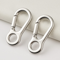 Mousqueton à ressort en acier inoxydable robuste de 53mm avec trou rond mousqueton maillons rapides outil d'accessoires de chaîne