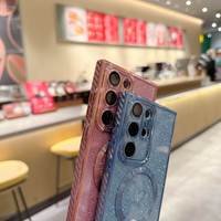 Coques de téléphone portable magnétiques antichoc en PC OEM ODM pour S25/S24/S23/S22 EDGE Ultra PLUS/S23FE/S24FE, design scintillant