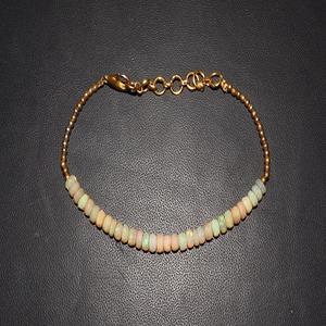 Pulsera de Ópalo Etíope Natural de Calidad AAA+, Pulsera de Ópalo con Cuentas de Piedras Preciosas Lisas, Forma Redonda de 4 mm, Estilo Clásico - Product Image 3