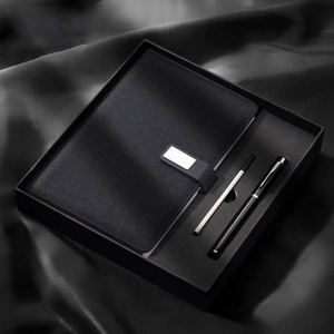 ชุดของขวัญสมุดโน้ตและปากกาหนัง PU หรูหราแบบกำหนดเอง พร้อมโลโก้ธุรกิจสำหรับโปรโมชั่น - Product Image 1