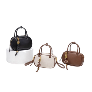 RTS Bulk Mixed Order New Designer Women's Bag Deep Brown and Yellow Stitching Decorated <b>Handbag</b> <b>Small</b> Tote Crossbody Bag - Product Image 1