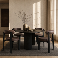 Chaise de salle à manger en bois massif de style nordique, luxe léger, avec revêtement en cuir, design moderne pour la maison, le restaurant, l'hôtel
