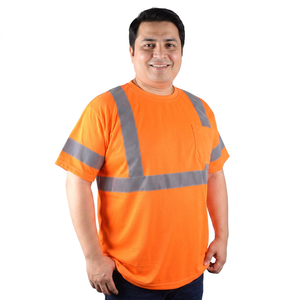Camiseta de Seguridad de Alta Visibilidad con Cinta Reflectante, Ropa de Trabajo de Alta Calidad, Manga Corta, Alta Seguridad - Product Image 1