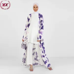 Abaya en velours saphir de grande classe caractéristiques pierres complexes Cardigan Kimono royaume-uni dubaï arabie saoudite Kaftan robe vêtements islamiques