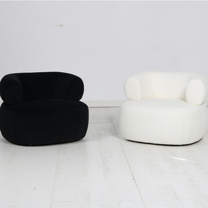 Canapé de salon moderne pour une place <span class=keywords><strong>Fauteuil</strong></span> de réception blanc en forme de U en tissu de laine d'agneau pour <span class=keywords><strong>sans</strong></span> pieds - Product Image 6