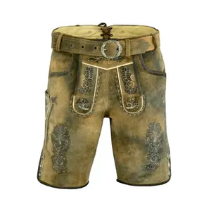 Heren Lederhosen Voor Oktoberfest 2023 Duitse Stijl Feest Draagt Voor Jongens Bavarian Festival Dance Party Kostuum Leren Shorts