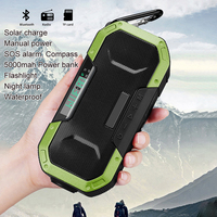 DF580 Globales Funkradio mit Mehrfach-Lautsprechern, Wasserdichtes Notfall-Outdoor-Radio mit AM/FM, Solarladung und Handkurbel