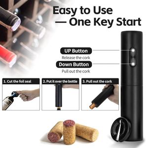 Novison ZC-260603-52 Sustainable Rechargeable Electric Wine <b>Bottle</b> Opener ABS Material Household Corkscrew - Product Image 2