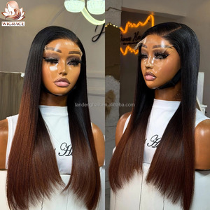 วิกผมตรงแบบ Bone Straight สีน้ำตาล 1B/Brown 13x4  แบบใสไร้กาว  ทำจากผมแท้เวอร์จินเวียดนาม  โคนผมสีเข้ม  ความหนาแน่น 200%  แบบ Double Drawn - Product Image 4