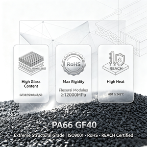 Gránulos de <span class=keywords><strong>PA66</strong></span> GF40 Reforzados con Fibra de Vidrio de Alta Calidad para Moldeo por Inyección, para Piezas Estructurales Industriales y Automotrices de Alta Resistencia - Product Image 2