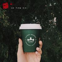 Tasse à café en papier à emporter avec couvercle à paroi unique de 8oz avec logo personnalisé fabriquée par des fabricants personnalisés